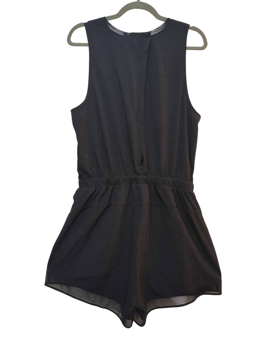 Zella Black Sleeveless Romper XL Elastic Waist Flowy Shorts Athleisure Nordstrom